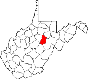 Map Of West Virginia Highlighting Upshur County