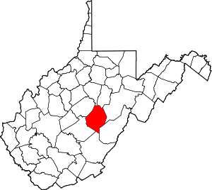 Map Of West Virginia Highlighting Webster County