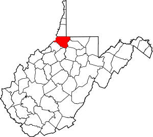 Map Of West Virginia Highlighting Wetzel County