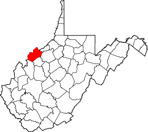 Map Of West Virginia Highlighting Wood County