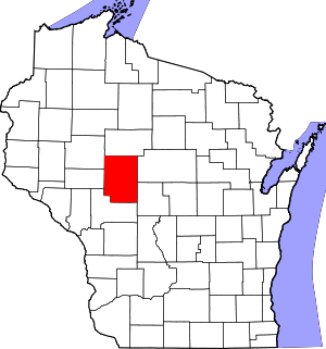 Map Of Wisconsin Highlighting Clark County