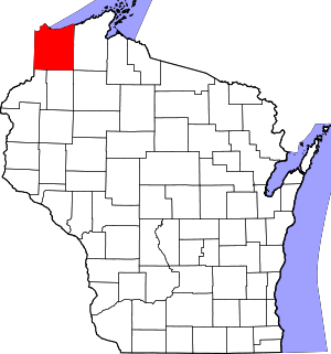 Map Of Wisconsin Highlighting Douglas County