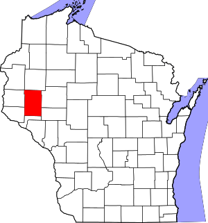 Map Of Wisconsin Highlighting Dunn County