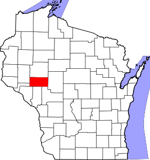 Map Of Wisconsin Highlighting Eau Claire County