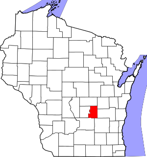 Map Of Wisconsin Highlighting Green Lake County