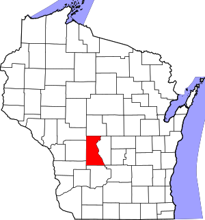 Map Of Wisconsin Highlighting Juneau County