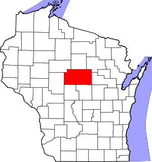 Map Of Wisconsin Highlighting Marathon County