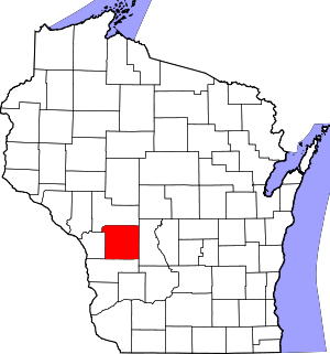 Map Of Wisconsin Highlighting Monroe County