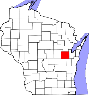 Map Of Wisconsin Highlighting Outagamie County