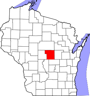 Map Of Wisconsin Highlighting Portage County