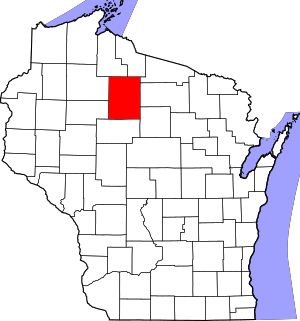 Map Of Wisconsin Highlighting Price County