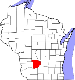 Map Of Wisconsin Highlighting Sauk County