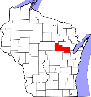 Map Of Wisconsin Highlighting Shawano County