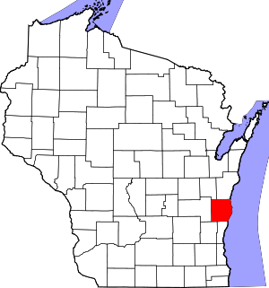 Map Of Wisconsin Highlighting Sheboygan County