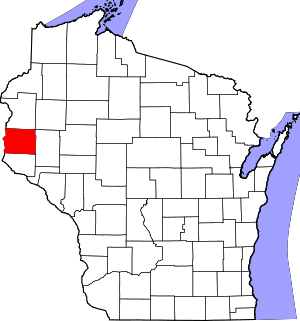 Map Of Wisconsin Highlighting Saint Croix County