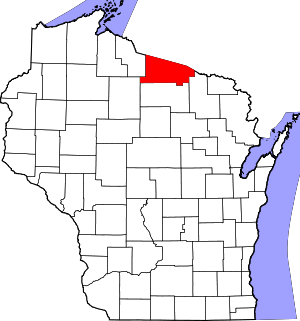 Map Of Wisconsin Highlighting Vilas County