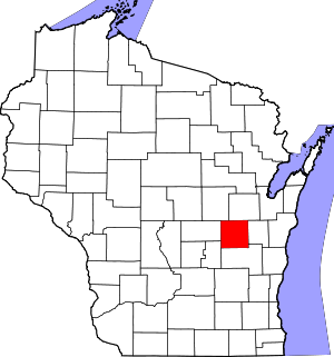 Map Of Wisconsin Highlighting Winnebago County