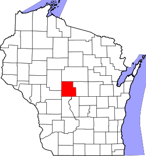 Map Of Wisconsin Highlighting Wood County