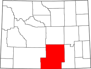 Map Of Wyoming Highlighting Carbon County