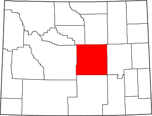 Map Of Wyoming Highlighting Natrona County