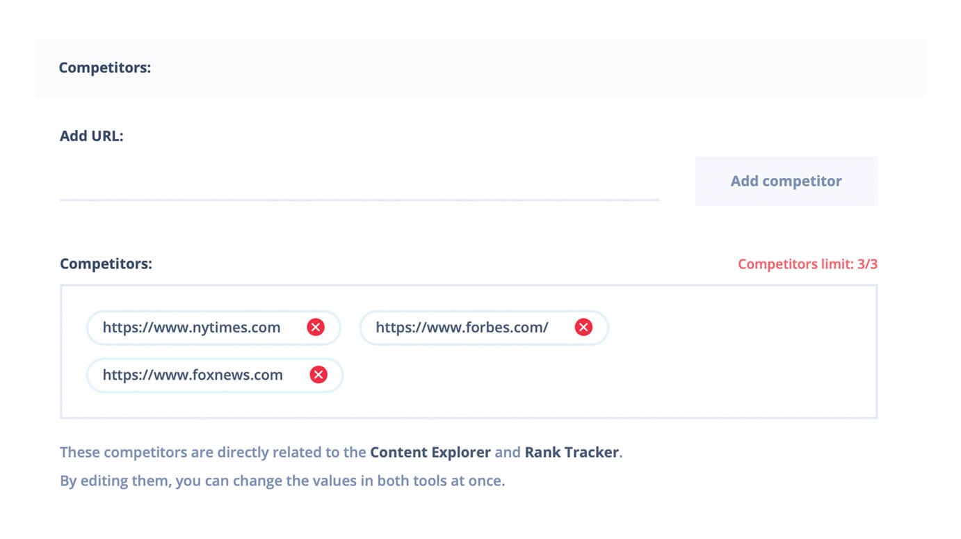 Adding new competitors view