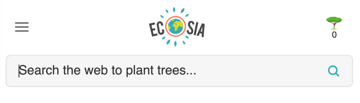 Ecosia search form