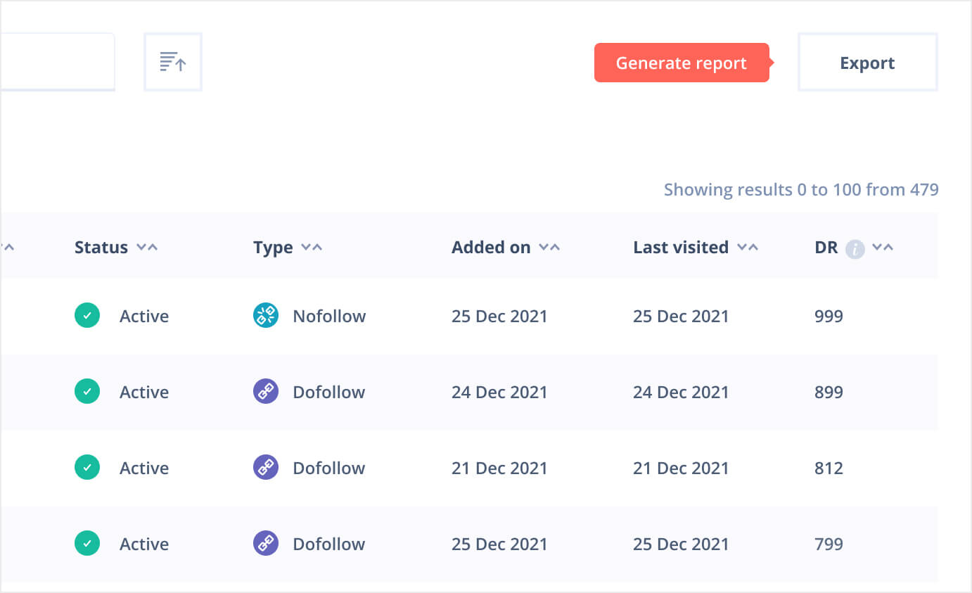 Export backlinks into CSV file