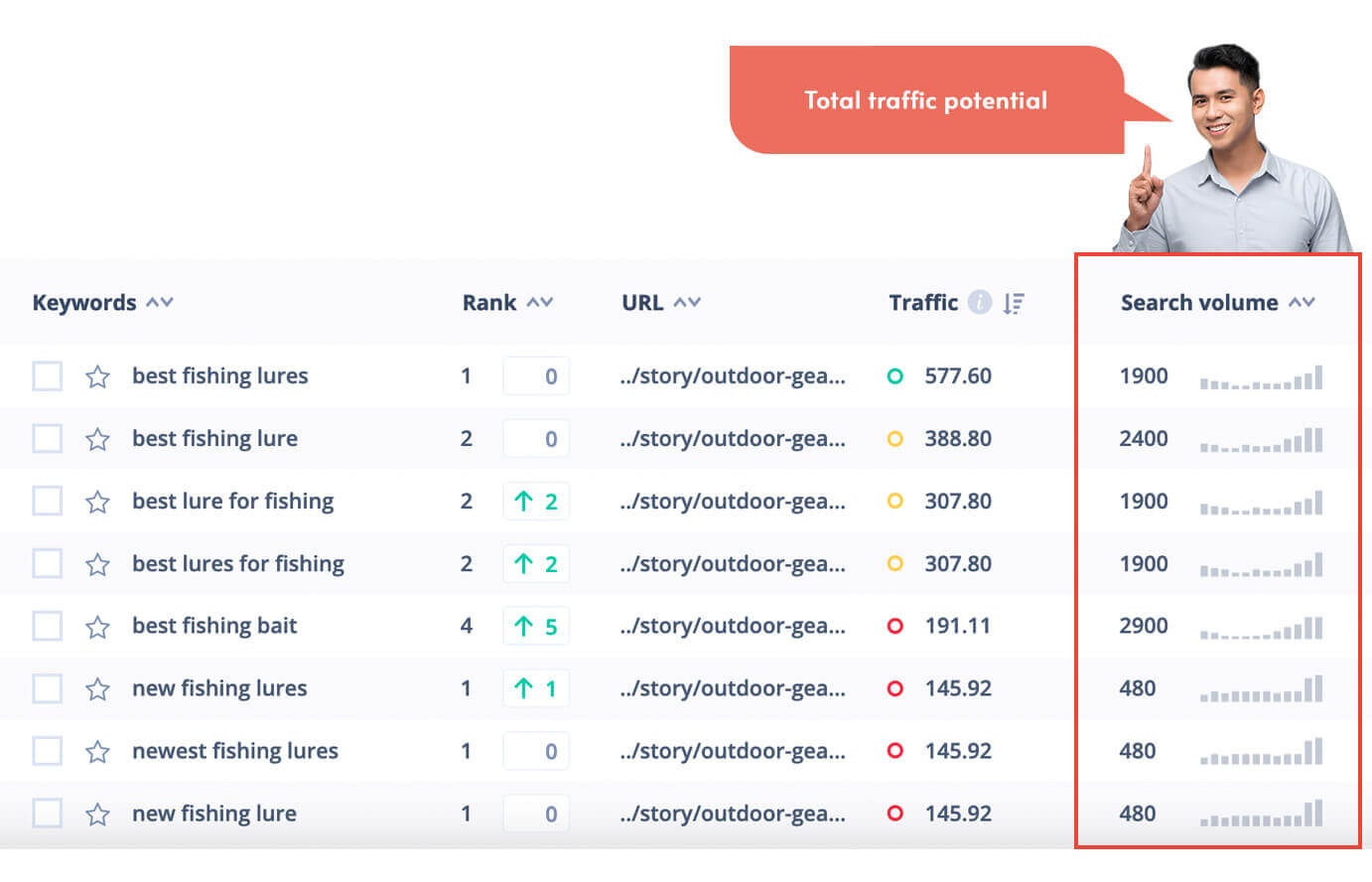 Content planning with an SEO keyword research app