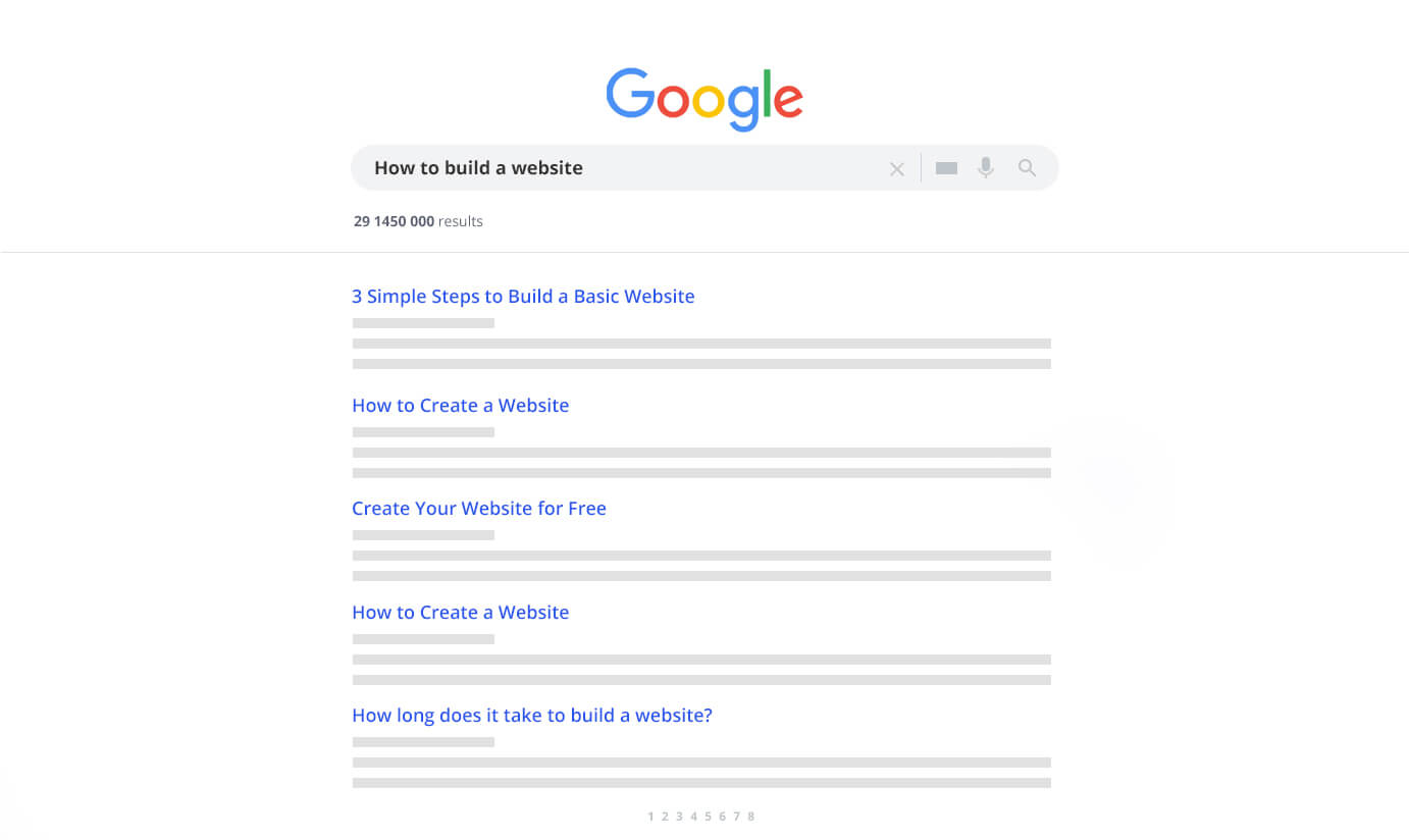 Write a question into Google search.