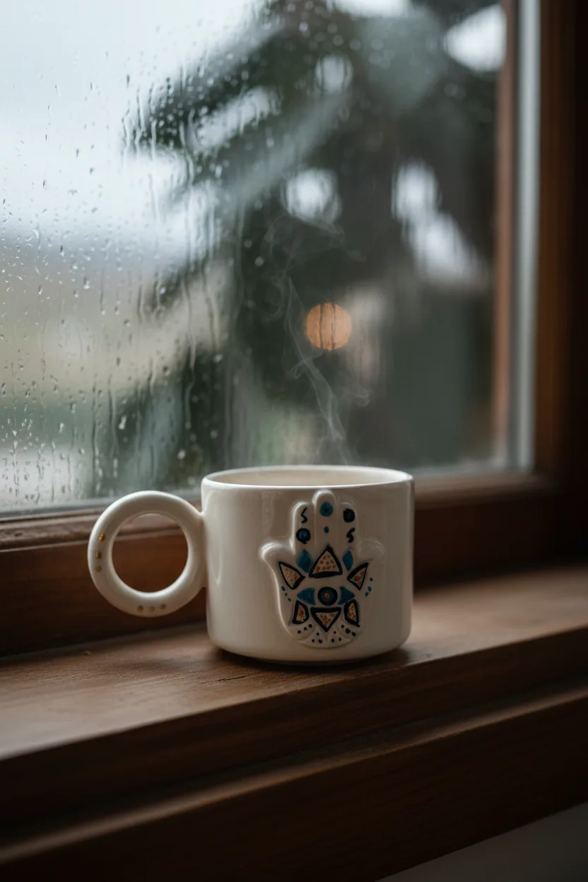 Nazarel Seramik Mug 170ml & 24k Altın Dekor & El Yapımı