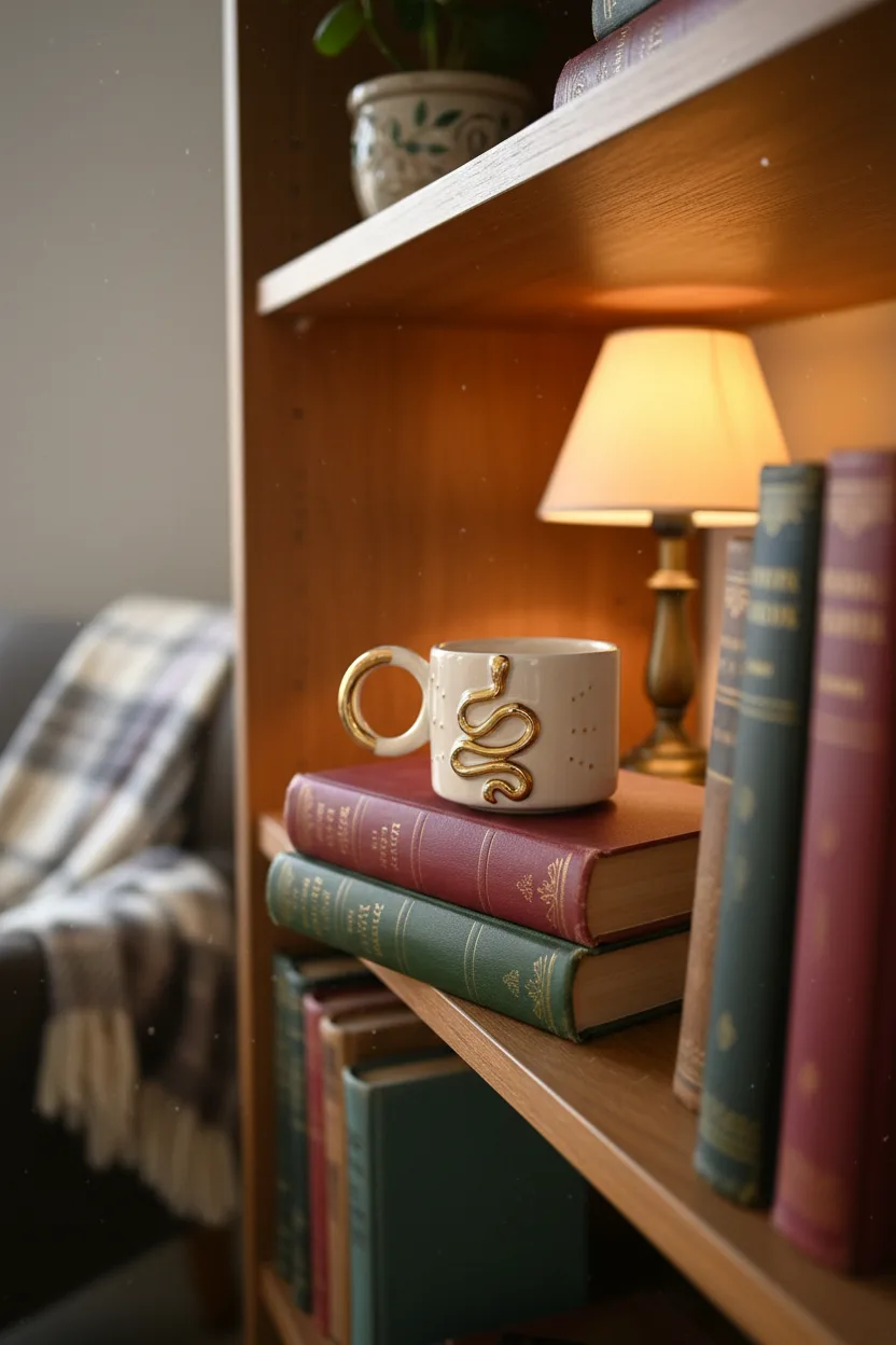 Snake Luxe Seramik Mug 170ml & 24k Altın Dekor & El Yapımı