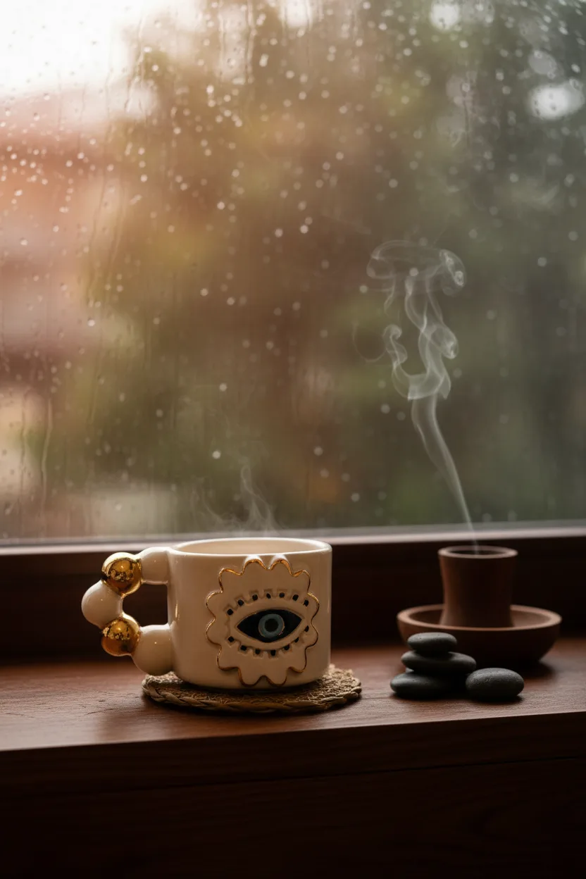 Aura Seramik Mug 170ml & 24k Altın Dekor & El Yapımı