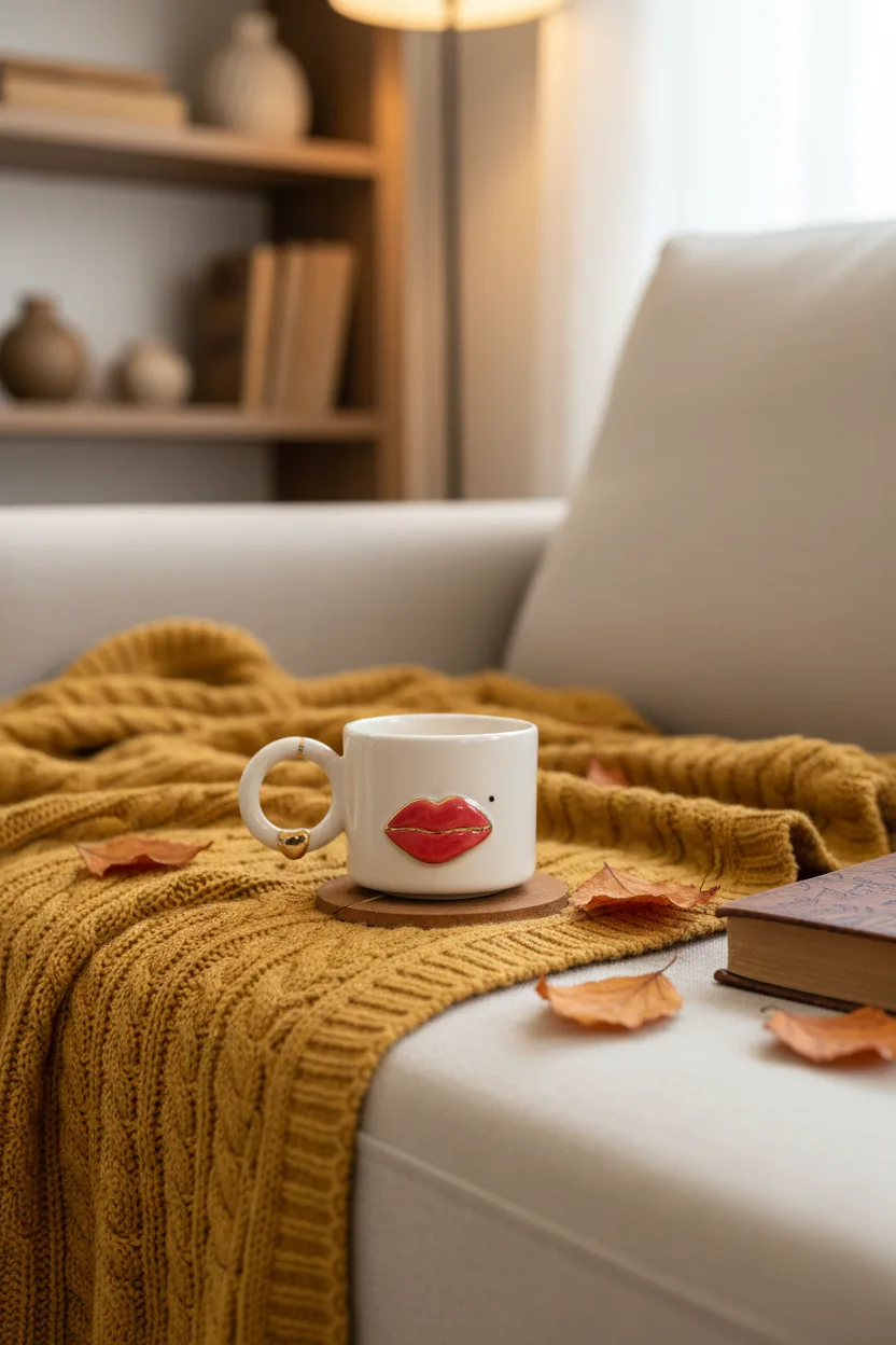 Amora Seramik Mug 170ml & 24k Altın Dekor & El Yapımı
