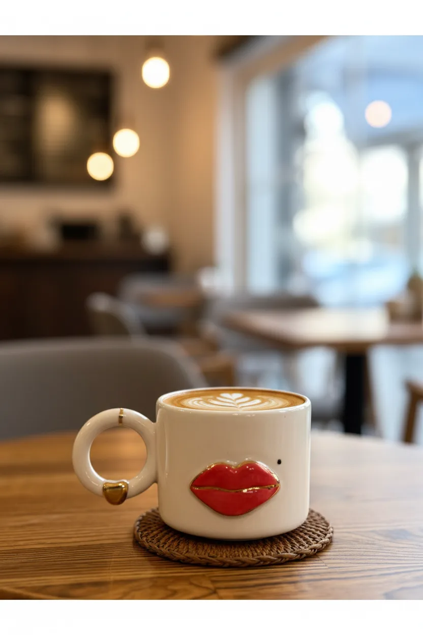 Amora Seramik Mug 170ml & 24k Altın Dekor & El Yapımı