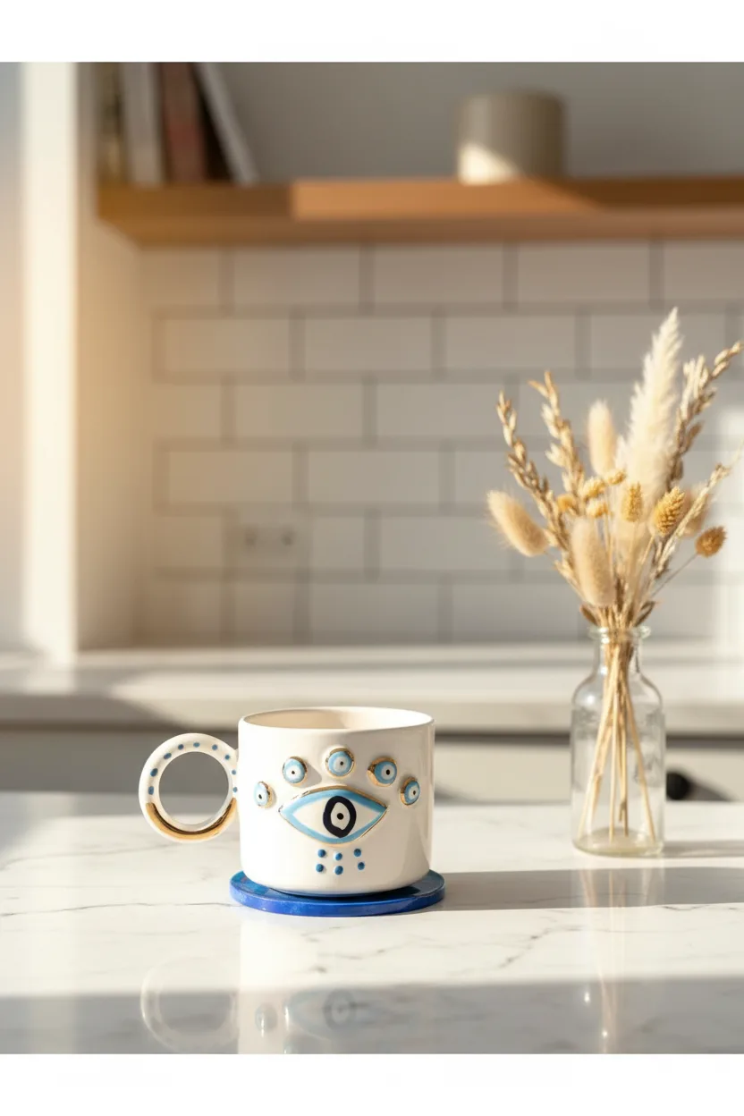 Mysticshield Seramik Mug 200ml & 24k Altın Dekor & El Yapımı