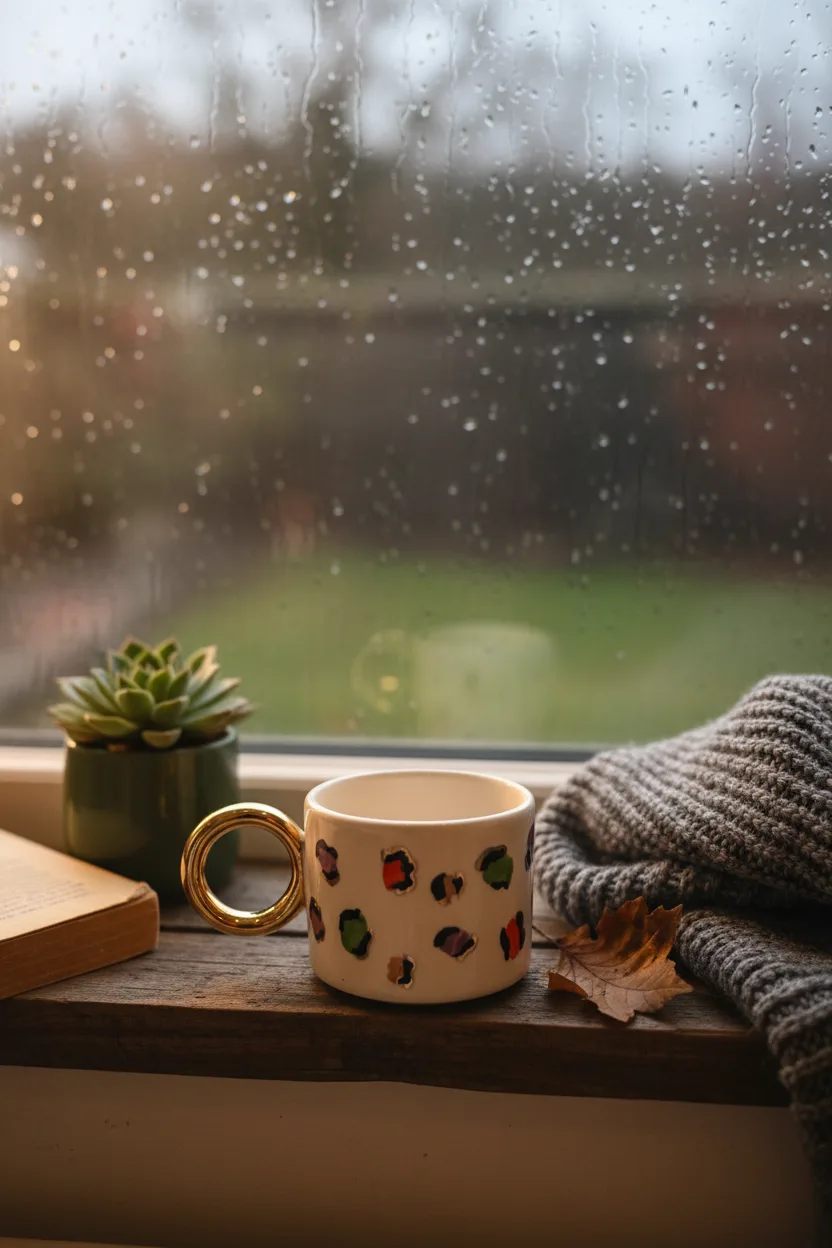 Leopargeçit Seramik Mug 170ml & 24k Altın Dekor & El Yapımı