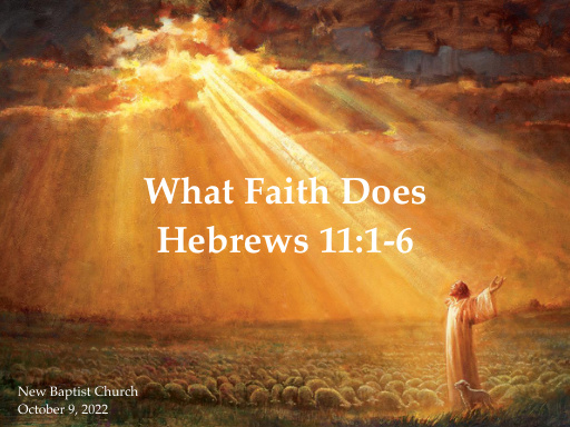 What Faith Does