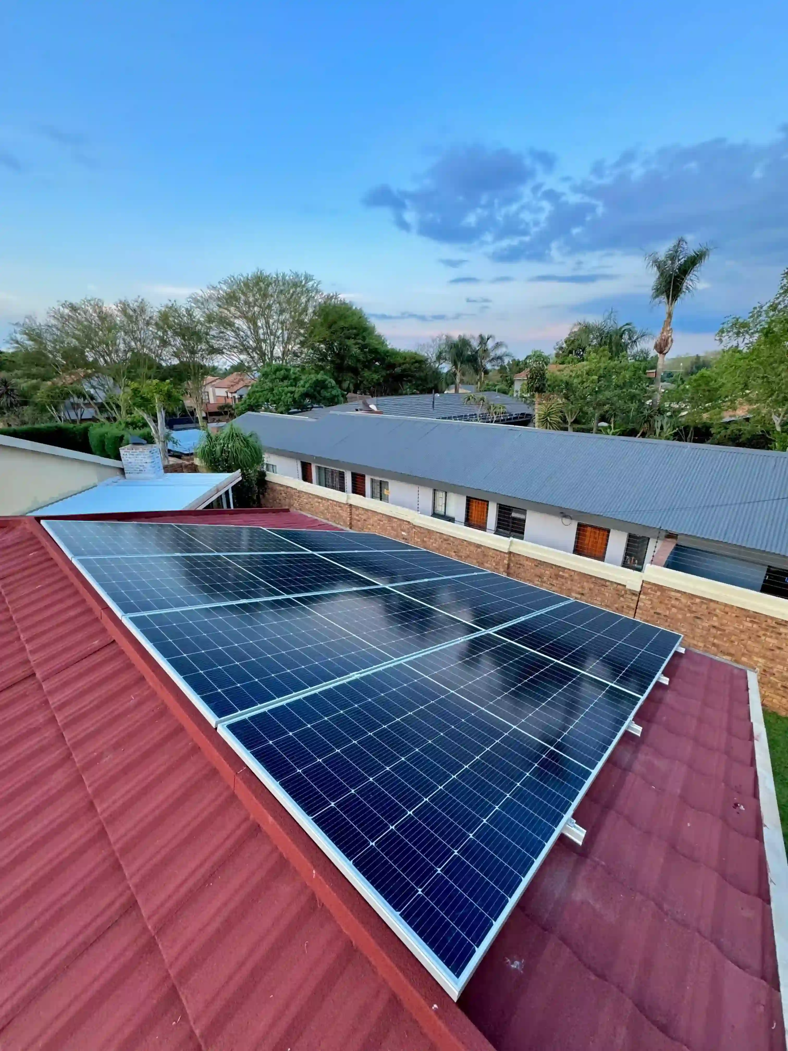 Updated solar panel installation