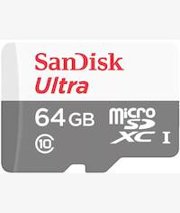 Sandisk 64GB Ultra Micro-SD CL10, No Adaptor