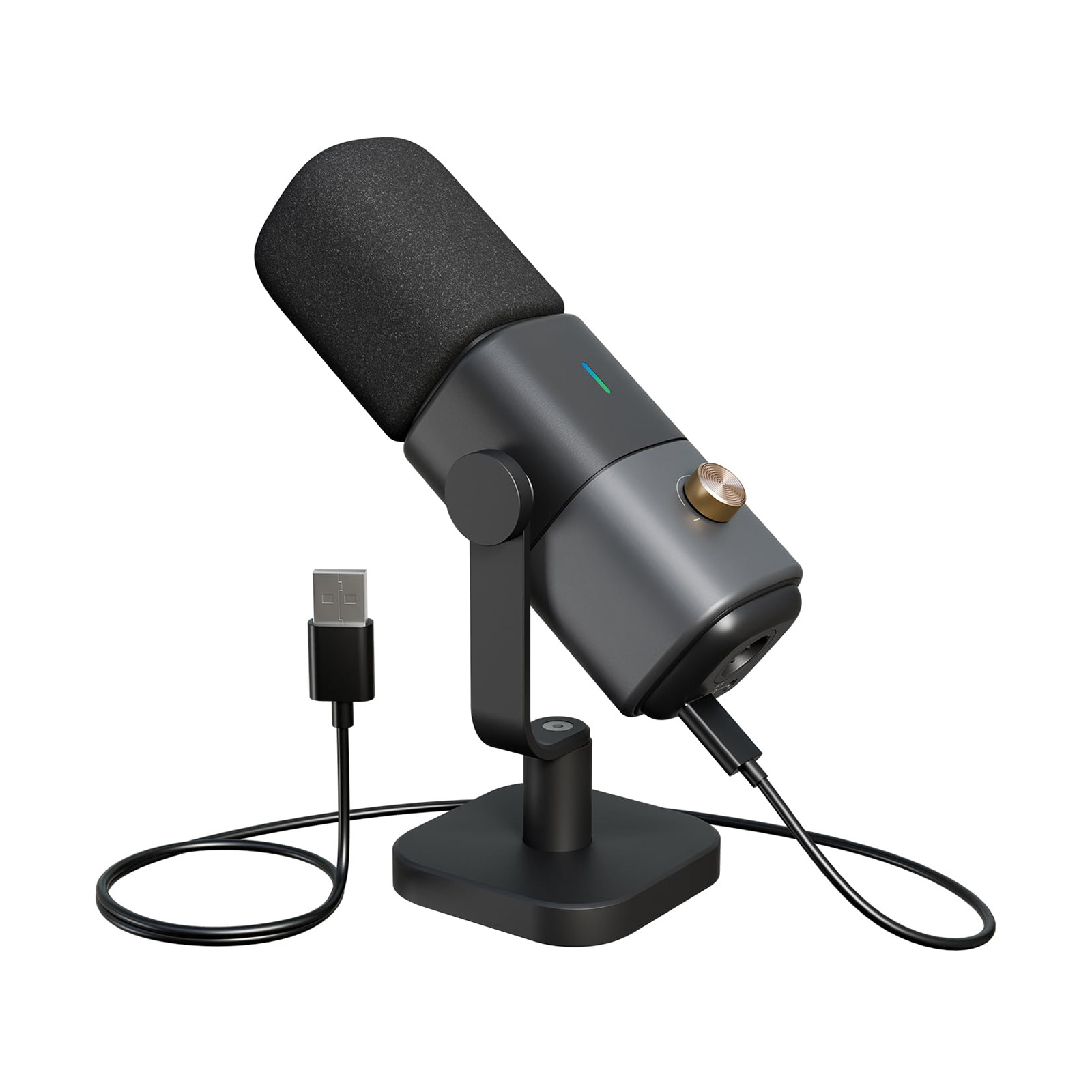 NearStream Podcast & Streaming Dynamic Microphone with Desk Stand