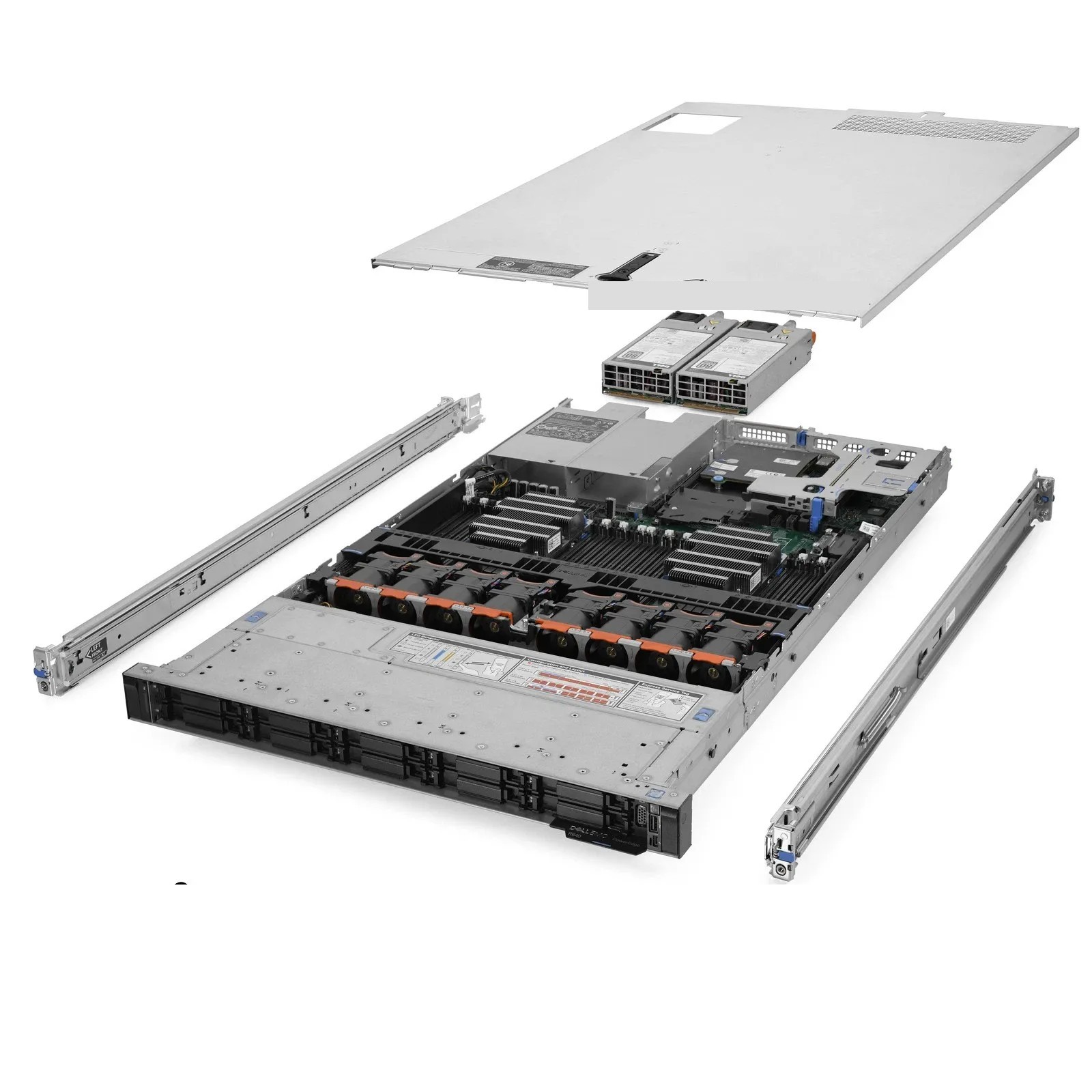 Dell PowerEdge R640 Server 10B SFF 2.40Ghz 40-Core 256GB RAM + 5x Caddies +Rails