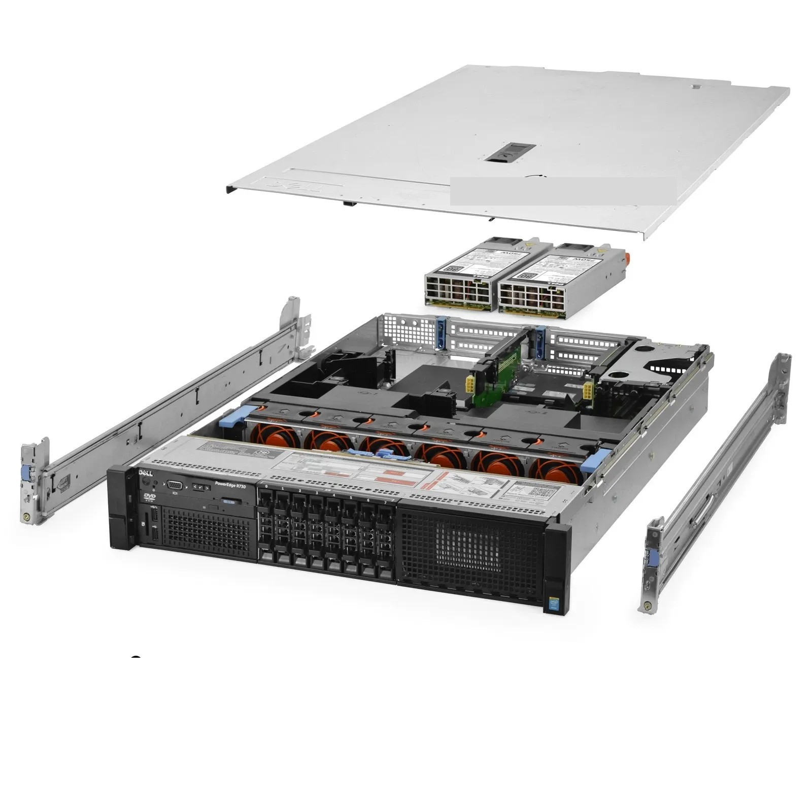 Dell PowerEdge R730 Server 2.10Ghz 16-Core 128GB RAM + 12TB Storage Rails Media
