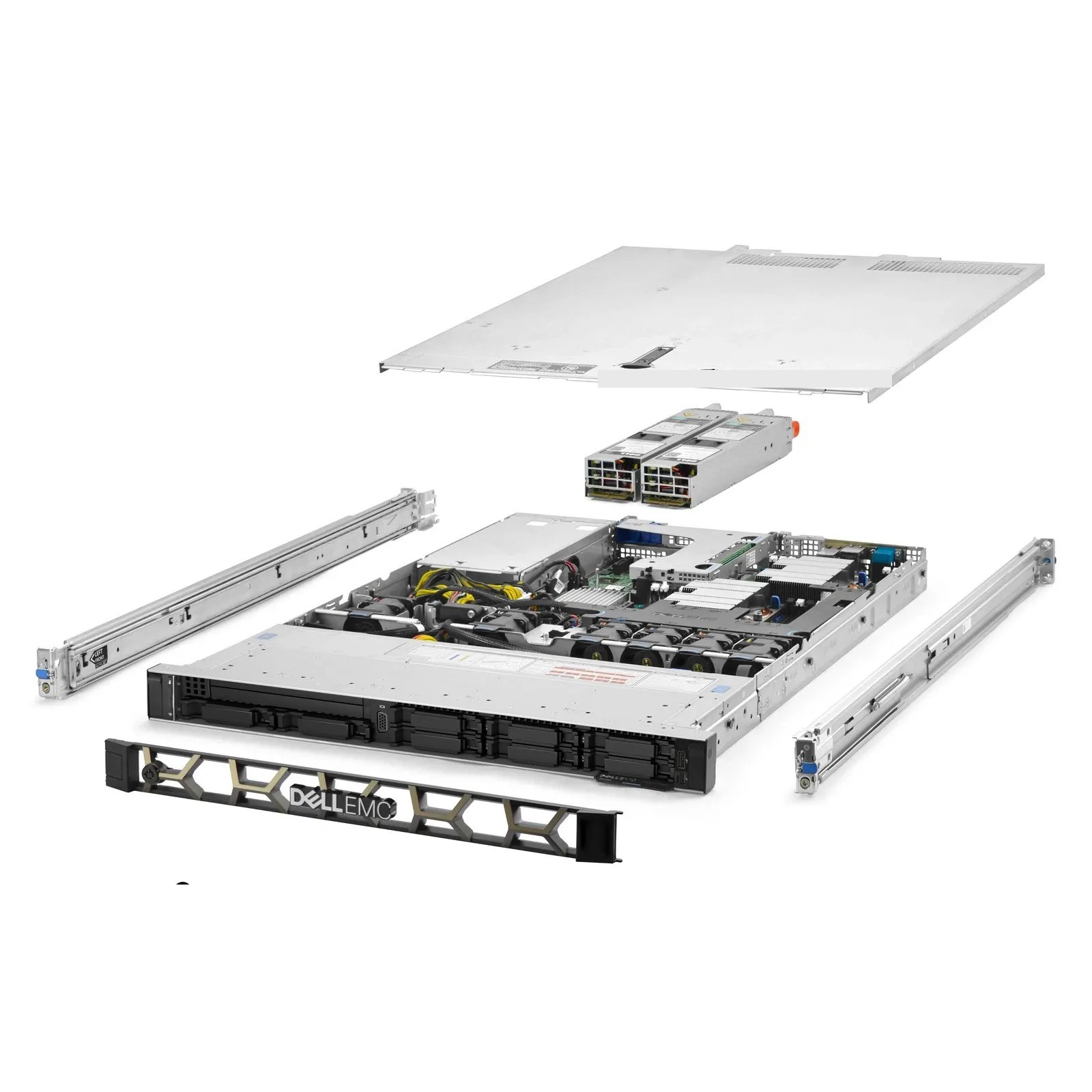 Dell PowerEdge R440 Server 8-Bay SFF 2.20Ghz 28-Core 64GB RAM + 2.4TB HDDs Rails