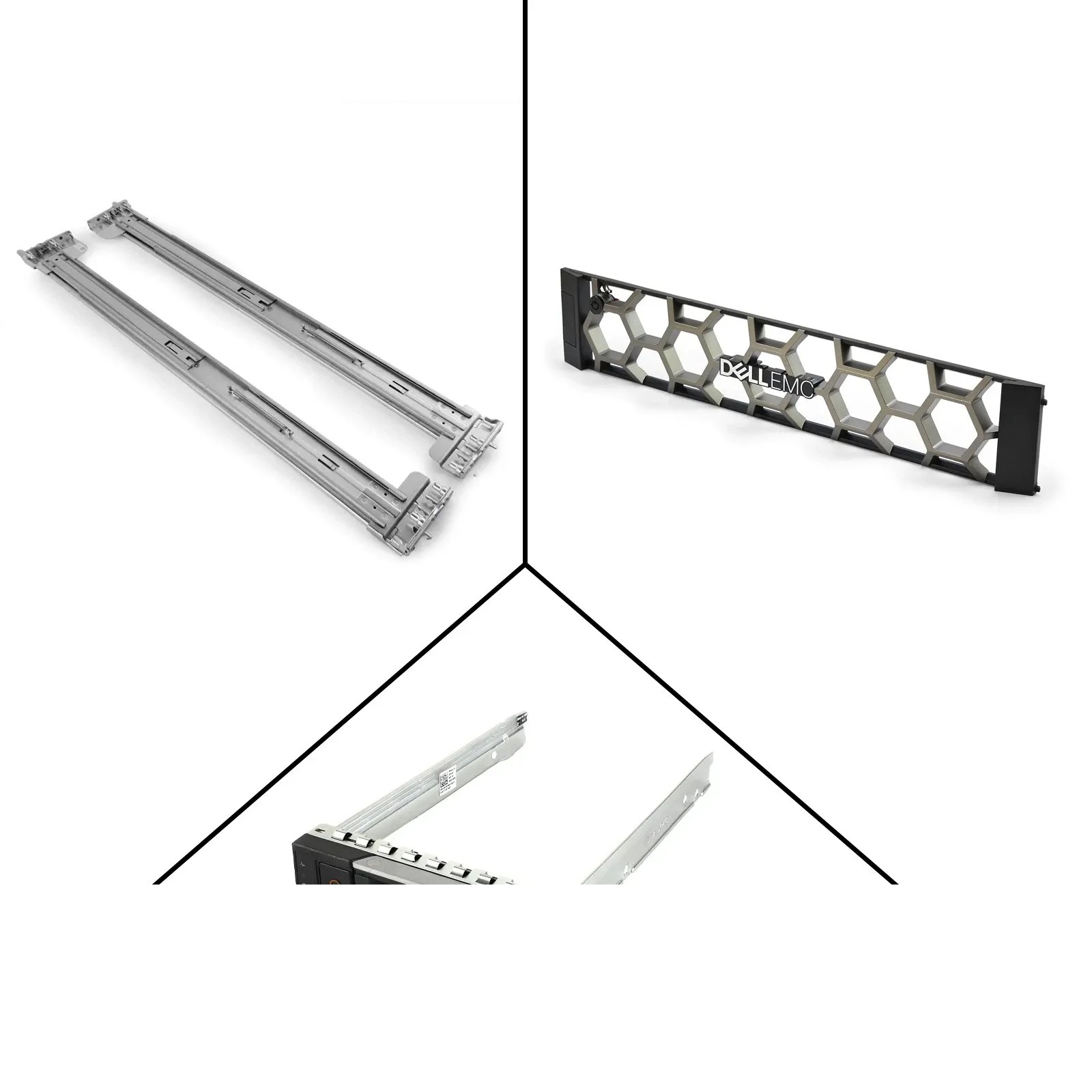Dell PowerEdge R740xd 12B Upgrade Kit: Sliding Rails + Bezel + 12x 3.5'' Caddies