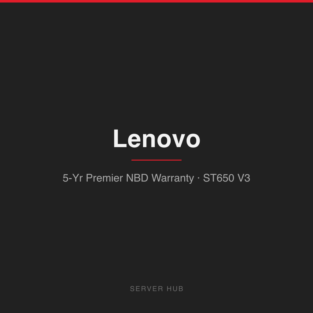 Lenovo 5-Year Premier Next Business Day Response Server Warranty for ST650 V3
