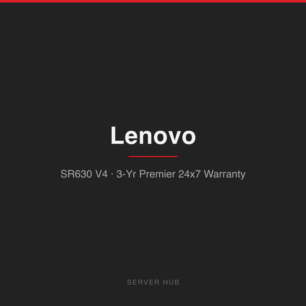 Lenovo SR630 V4 3-Year Premier 24x7 4-Hour Response Warranty - 5WS7C20226