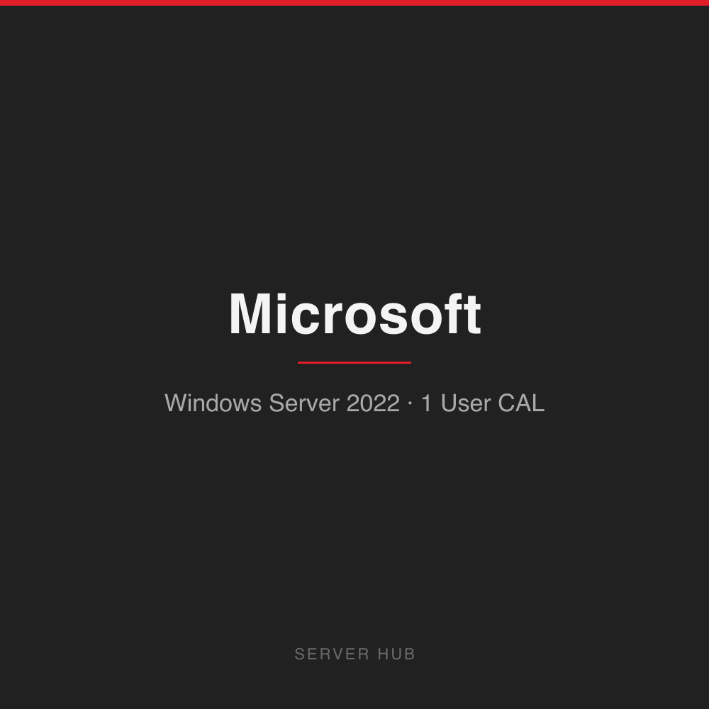Microsoft Windows Server 2022 1 User CAL