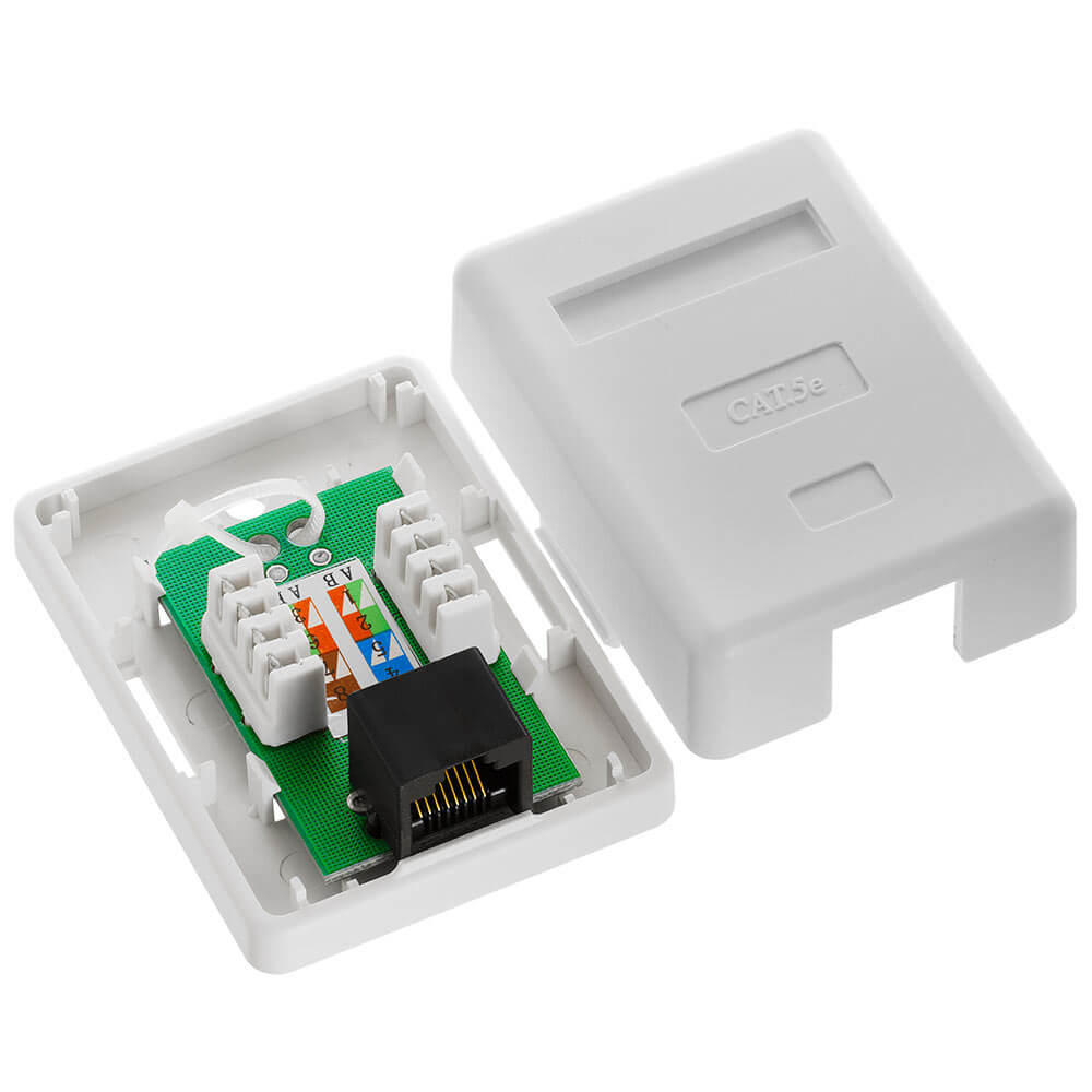 Acconet CAT5e Single RJ45 Wall Box