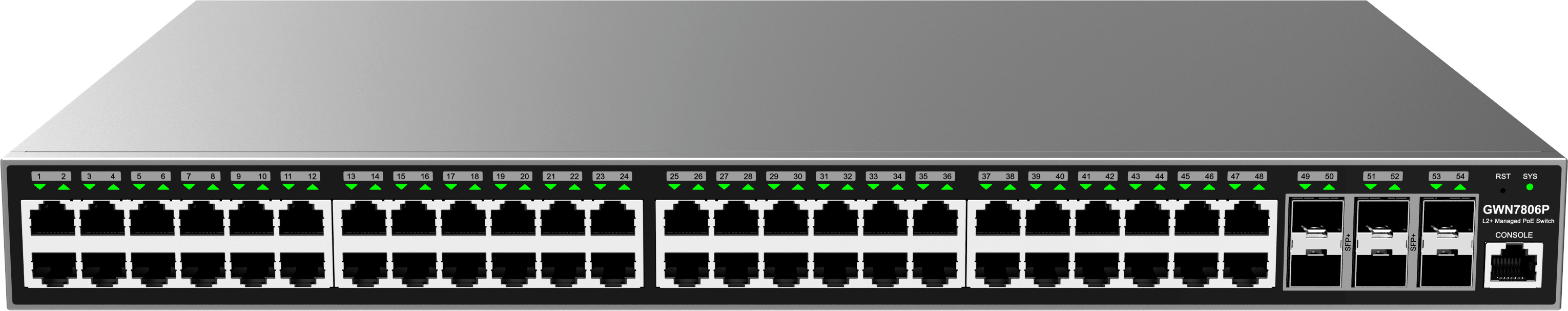 Grandstream Enterprise L2 48 port Managed GbE PoE+ Switch 400W