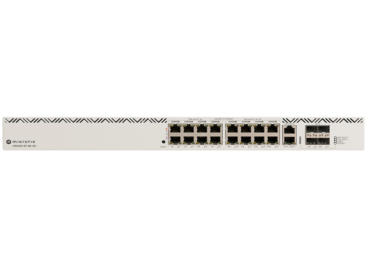 MikroTik Cloud Router Switch 16 Port PoE 600W 4SFP+